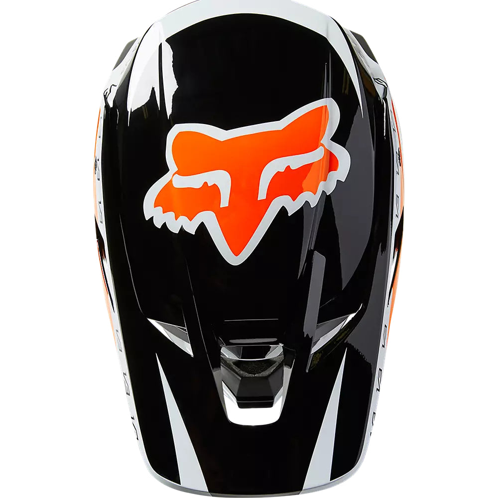 Casco Moto V3 RS DVIDE Negro/Naranjo Fox | Casco Moto Fox casco fox racing motocross mtb