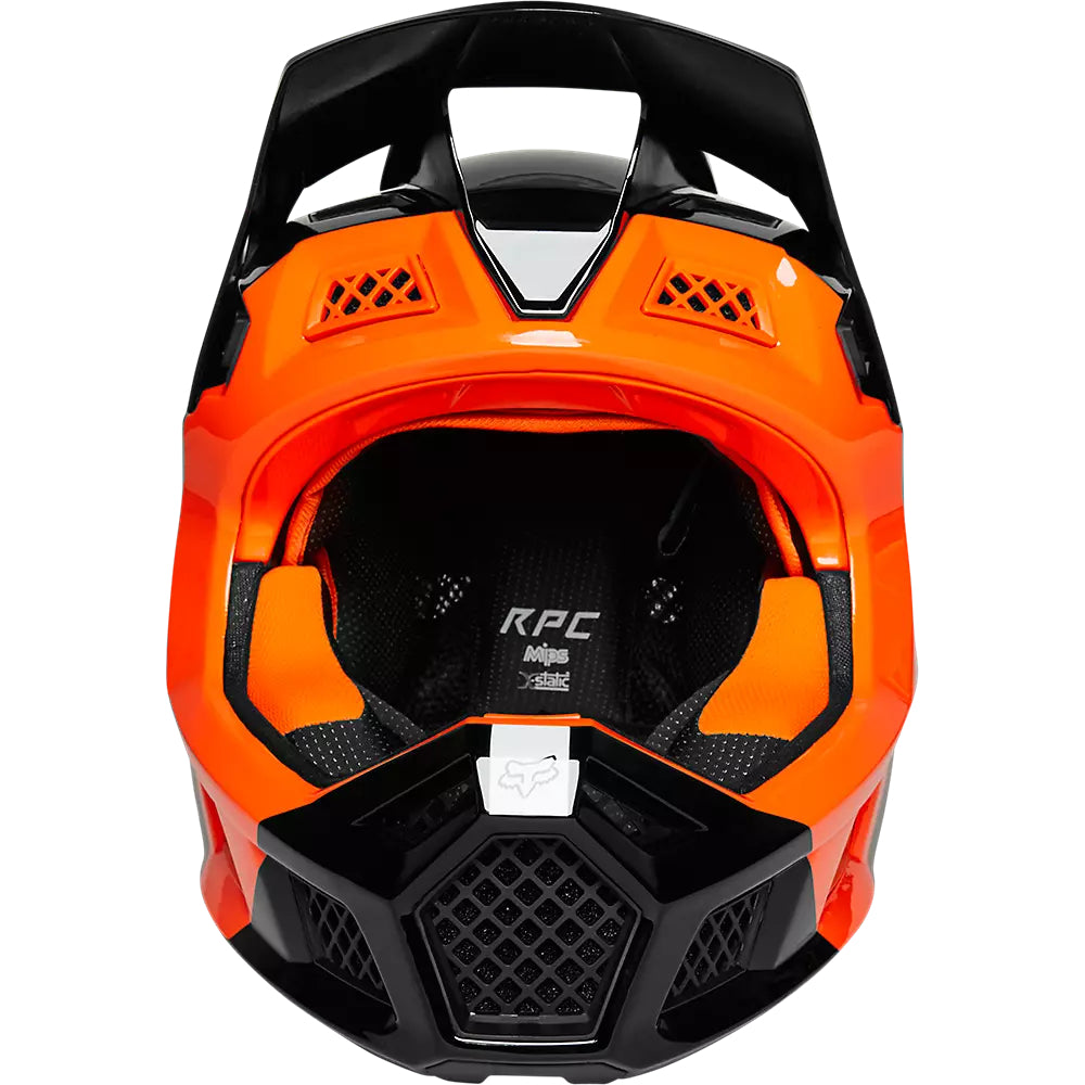Casco Bicicleta Rampage Pro Carbon Mips™ Fuel Negro/Naranjo Fox | Casco MTB Fox casco fox racing motocross mtb