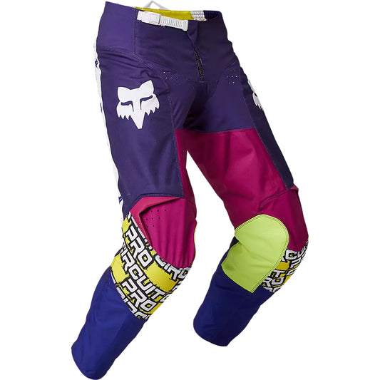Pantalon Fox Moto 180 Pro Circuit para Moto Azul/Blanco/Rosado