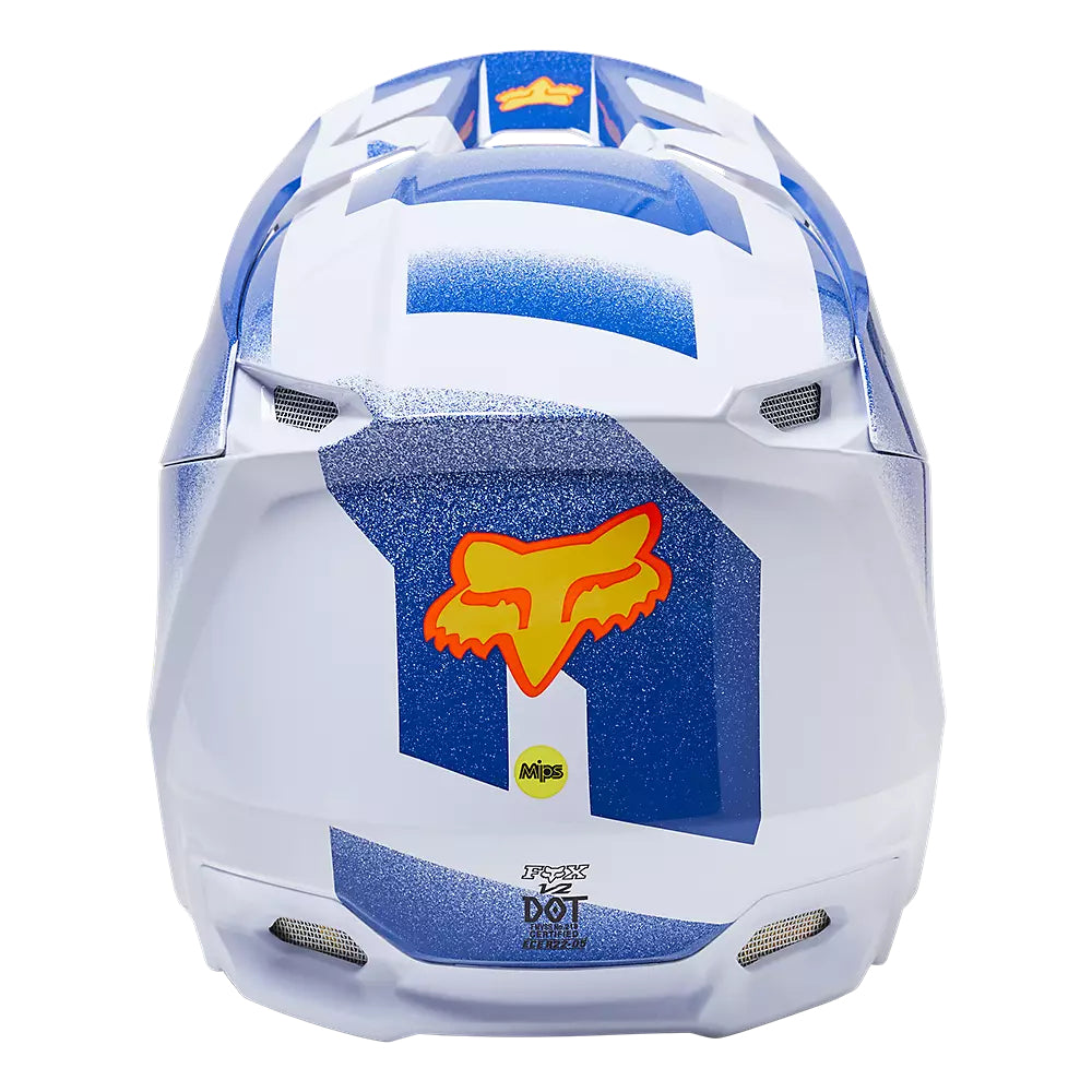 Casco Moto V2 RKANE Naranjo/Azul/Blanco Fox | Casco Moto Fox casco fox racing motocross mtb