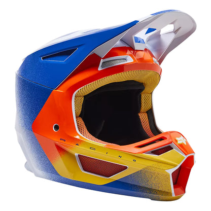 Casco Moto V2 RKANE Naranjo/Azul/Blanco Fox | Casco Moto Fox casco fox racing motocross mtb