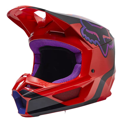Casco Moto V1 Venz Rojo/Morado Fox | Casco Moto Fox casco fox racing motocross mtb