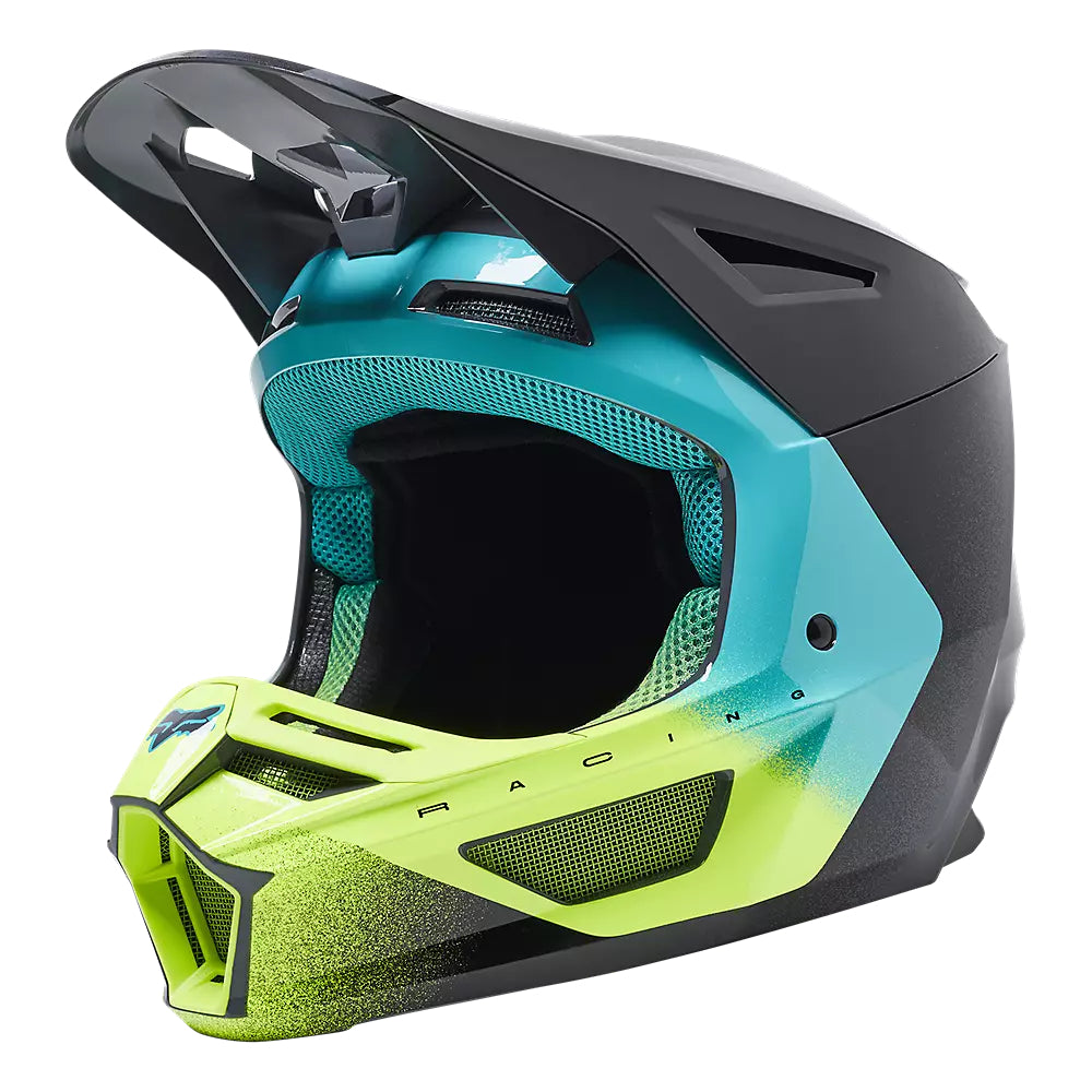 Casco Moto V2 RKANE Gris/Amarillo Fox | Casco Moto Fox casco fox racing motocross mtb