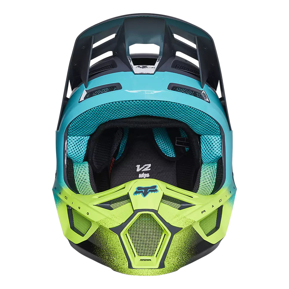 Casco Moto V2 RKANE Gris/Amarillo Fox | Casco Moto Fox casco fox racing motocross mtb