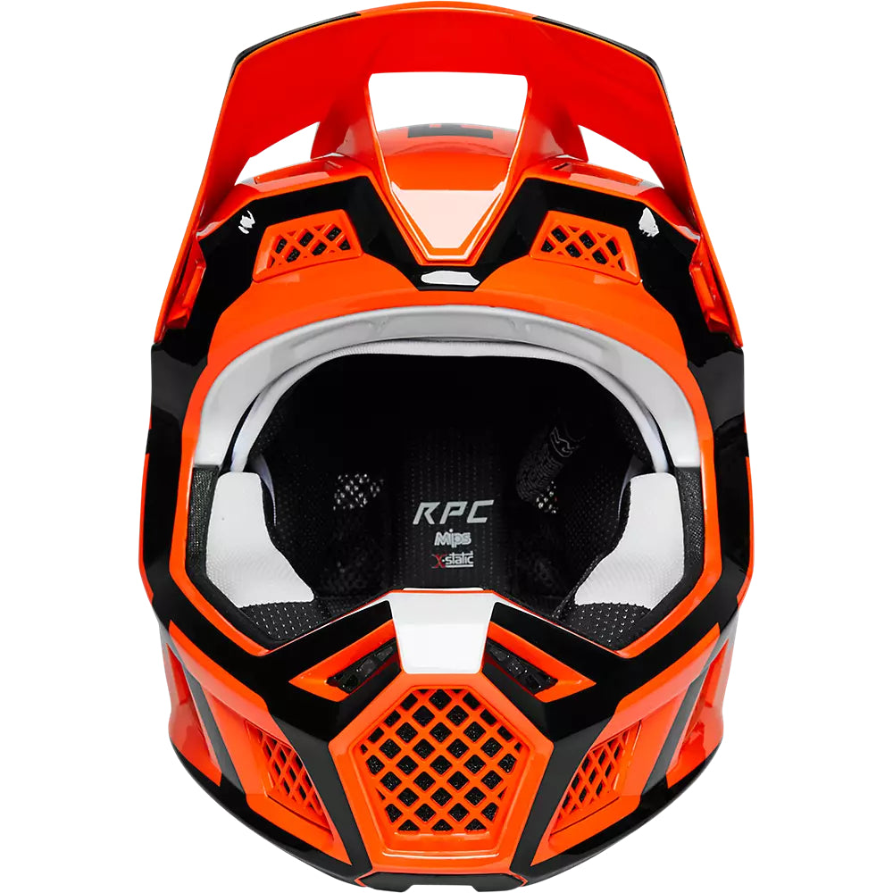 Casco Bicicleta Rampage Pro Carbon Mips™ Dvide Naranjo Fox | Casco MTB Fox casco fox racing motocross mtb