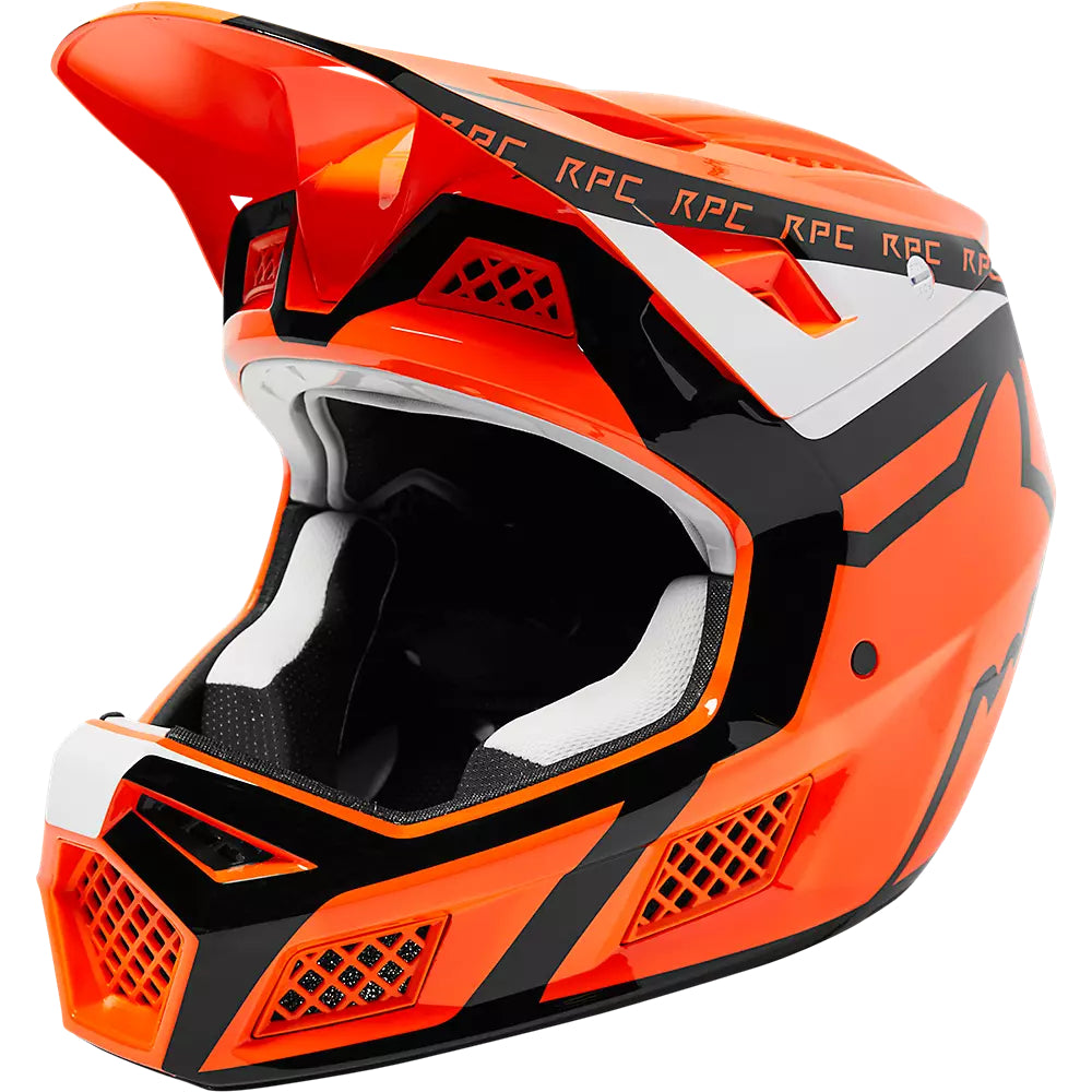 Casco Bicicleta Rampage Pro Carbon Mips™ Dvide Naranjo Fox | Casco MTB Fox casco fox racing motocross mtb
