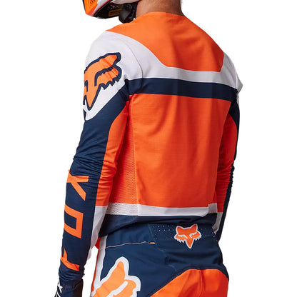 Polera Moto Flexair Efekt Naranjo/Azul/Blanco Fox polera moto fox motocross