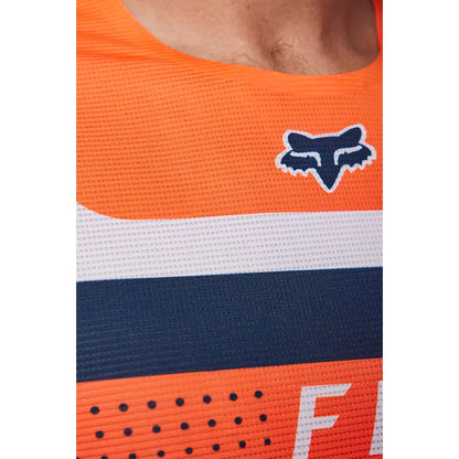 Polera Moto Flexair Efekt Naranjo/Azul/Blanco Fox polera moto fox motocross