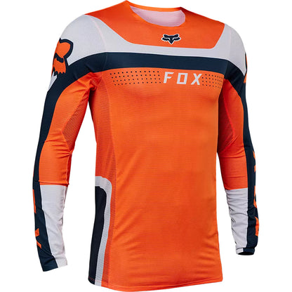 Polera Moto Flexair Efekt Naranjo/Azul/Blanco Fox polera moto fox motocross