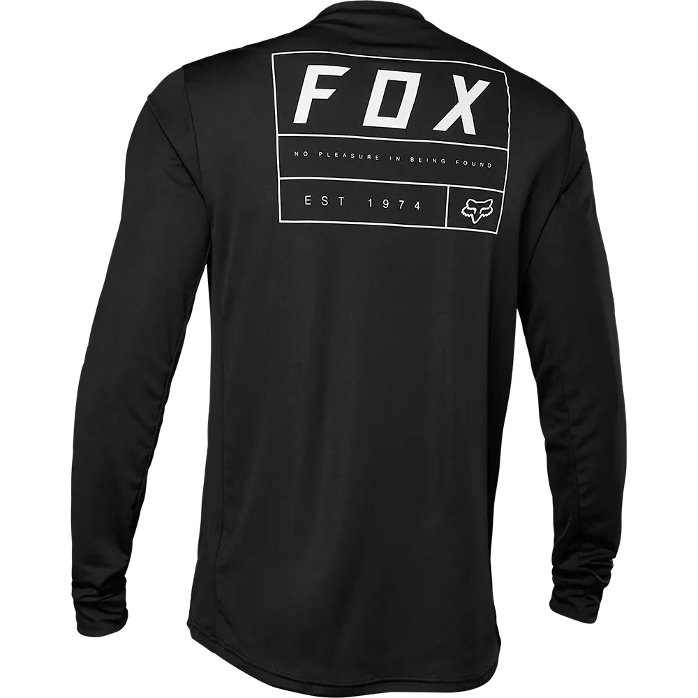 Polera Bicicleta Ranger Swath Manga Larga Negro Fox