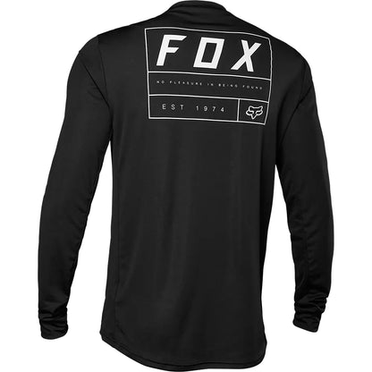 Polera Bicicleta Ranger Swath Manga Larga Negro Fox