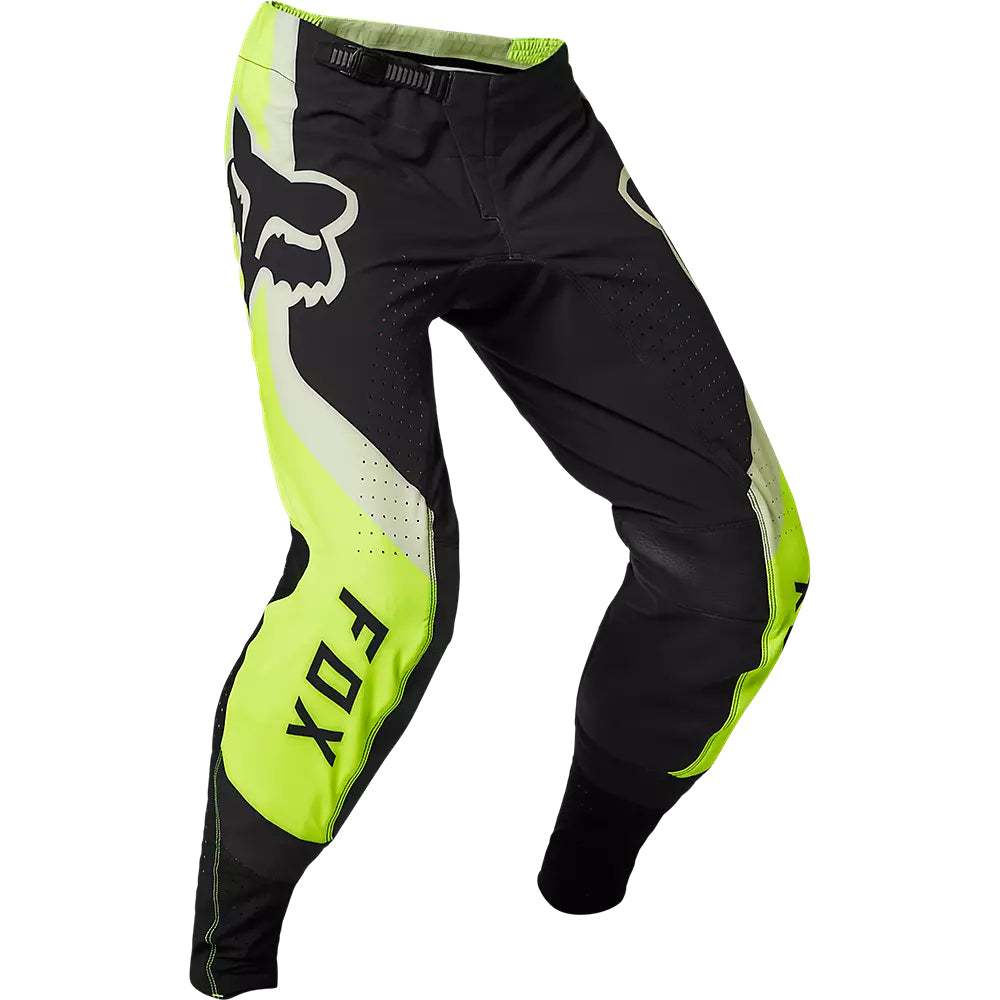 Pantalon Fox Moto Flexair Efekt para Moto Negro/Amarillo/Blanco