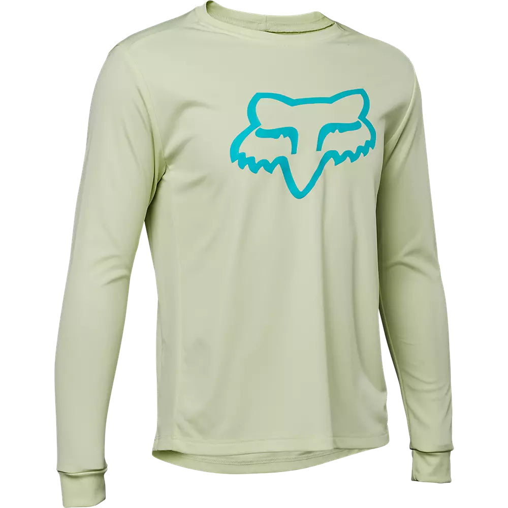 Polera Bicicleta Niño Ranger Manga Larga Blanco Hueso Fox