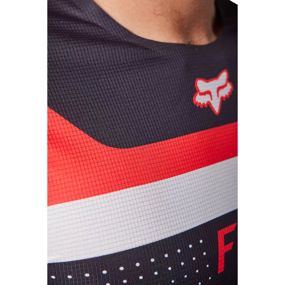 Polera Moto Flexair Efekt Negro/Rojo/Blanco Fox