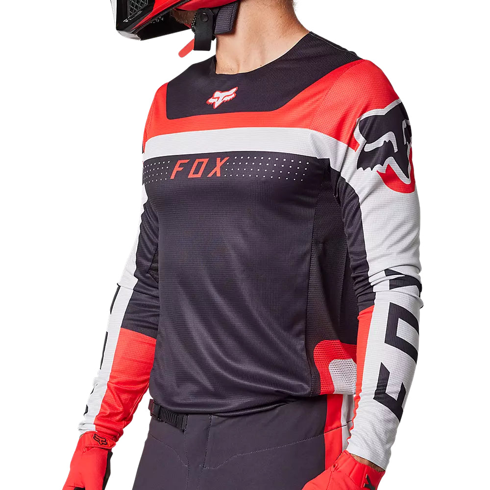 Polera Moto Flexair Efekt Negro/Rojo/Blanco Fox polera moto fox motocross