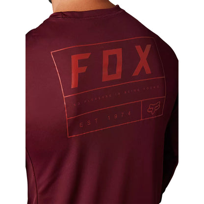 Polera Bicicleta Ranger Swath Manga Larga Burdeo Fox polera bicicleta fox mtb