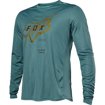 Polera Bicicleta Ranger Jectr Manga Larga Verde Fox