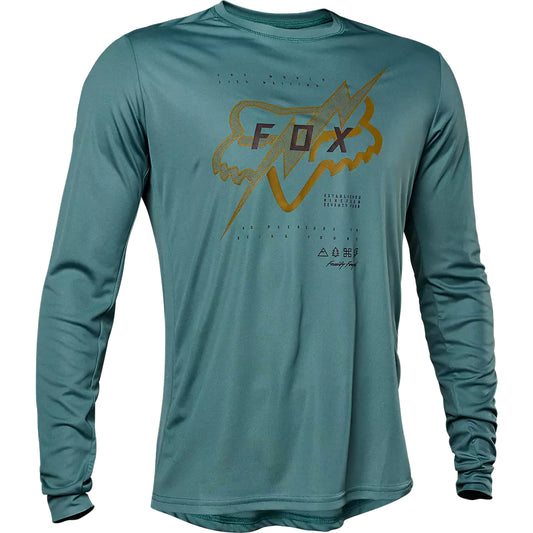 Polera Bicicleta Ranger Jectr Manga Larga Verde Fox polera bicicleta fox mtb