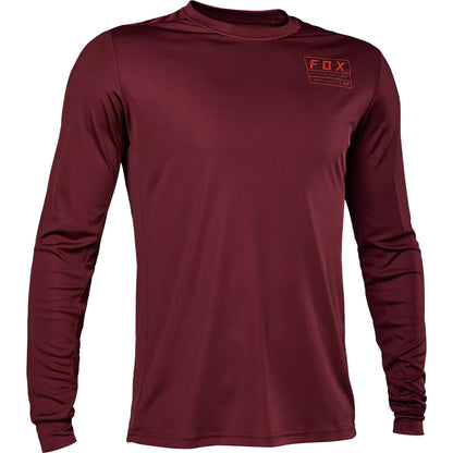 Polera Bicicleta Ranger Swath Manga Larga Burdeo Fox polera bicicleta fox mtb