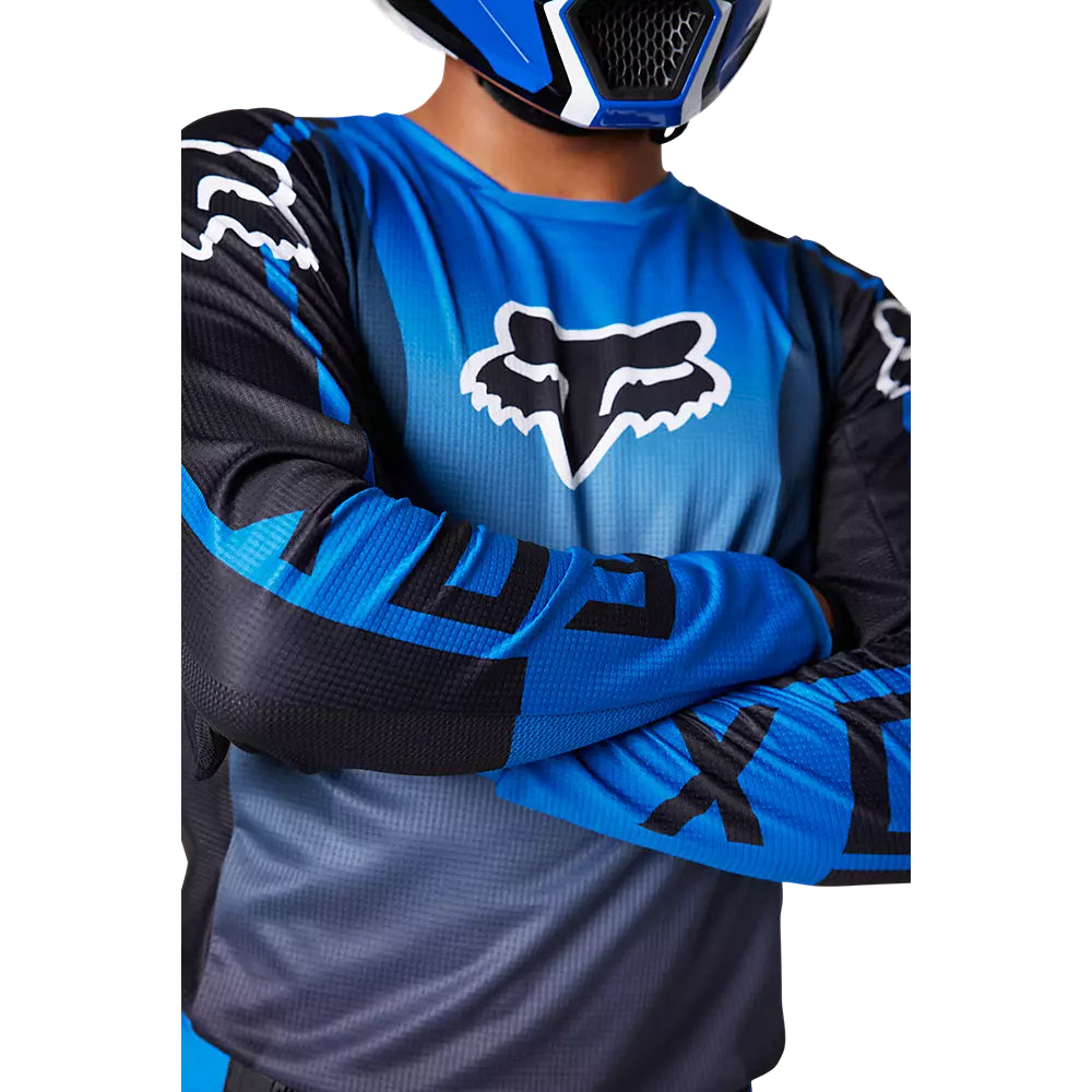 Polera Moto 180 Leed Azul/Negro Fox polera moto fox motocross
