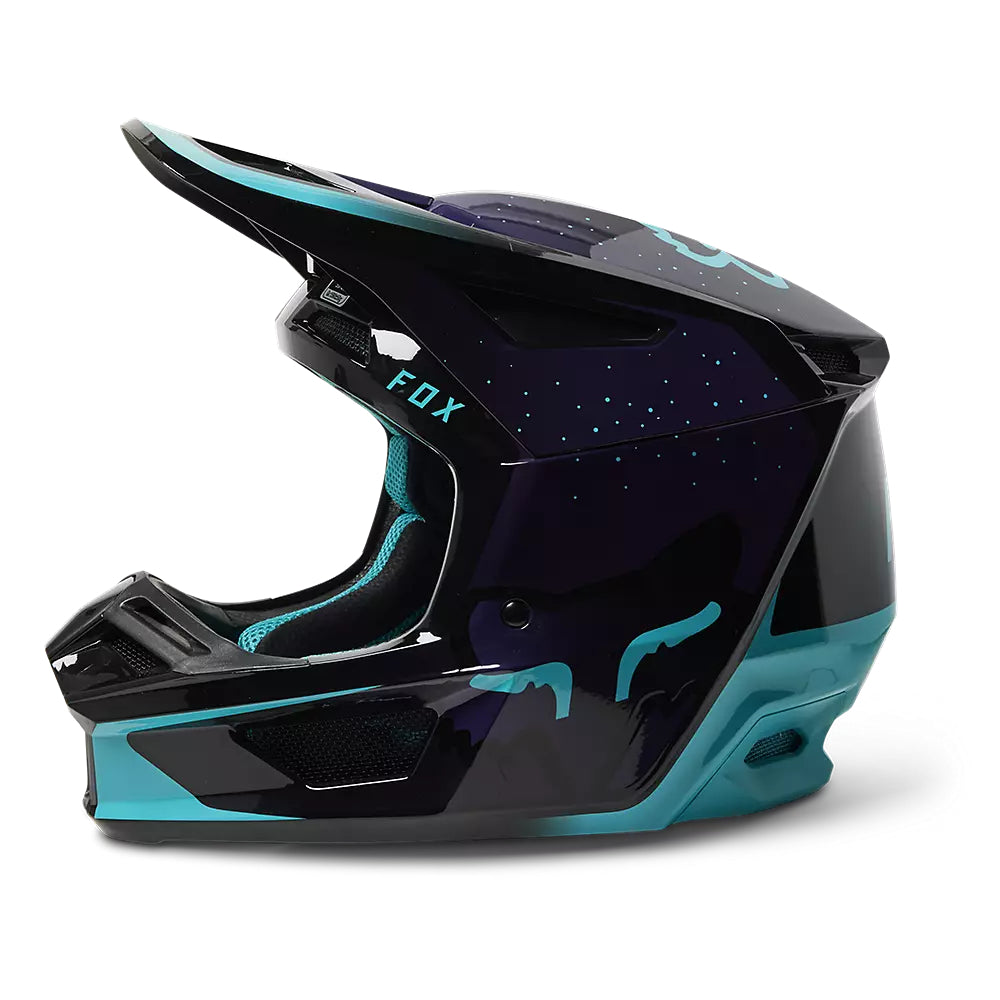 Casco Moto V2 Vizen Celeste Fox | Casco Moto Fox casco fox racing motocross mtb