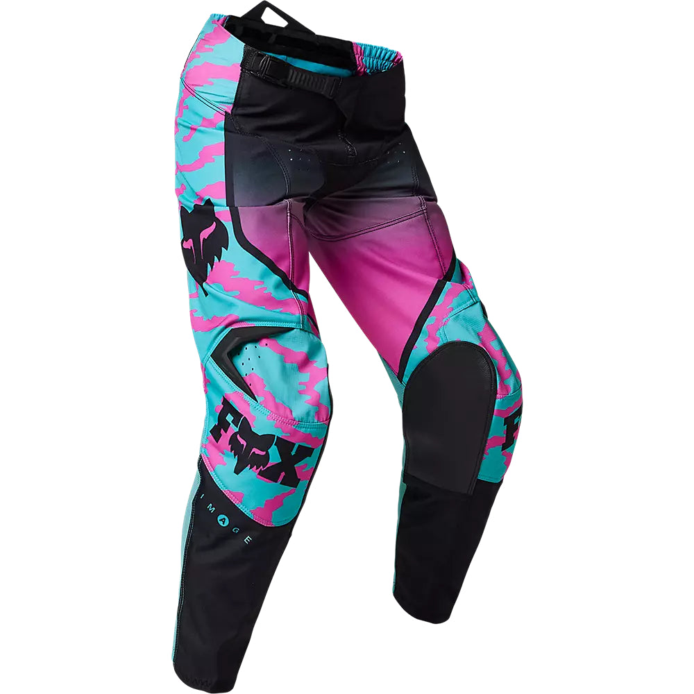 Pantalon Fox Moto Niño 180 Nuklr para Moto Celeste/Rosado
