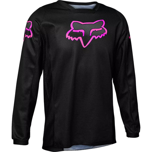 Polera Moto Niña Blackout Negro Fox polera moto fox motocross