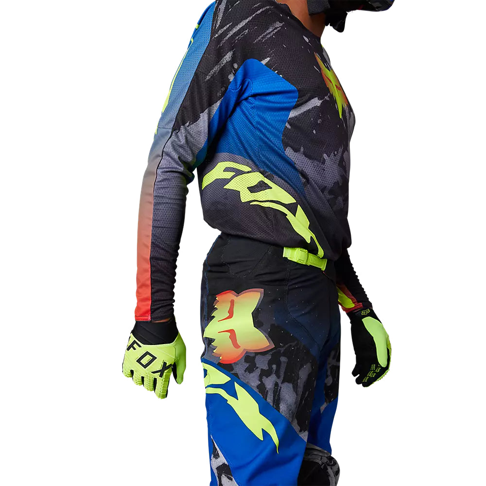 Polera Moto 360 Dkay Azul/Negro/Amarillo Fox polera moto fox motocross
