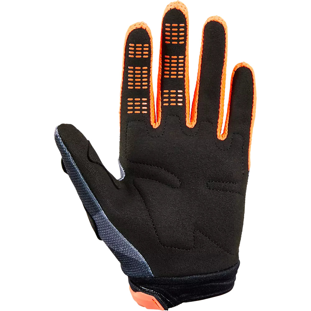 Guantes Moto Niño 180 Bknr Camo Gris/Naranjo Fox