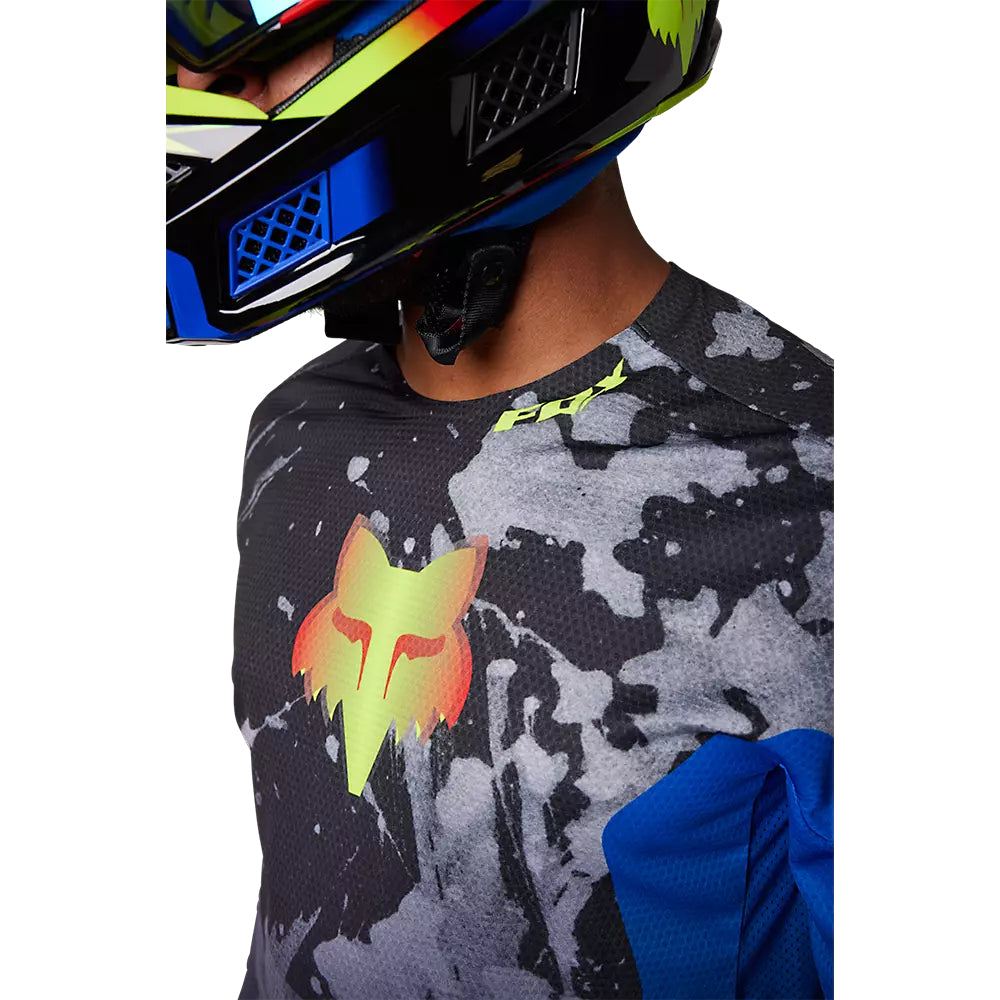 Polera Moto 360 Dkay Azul/Negro/Amarillo Fox polera moto fox motocross