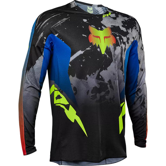 Polera Moto 360 Dkay Azul/Negro/Amarillo Fox