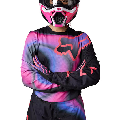 Polera Moto Mujer 180 Toxsyk Negro/Rosado Fox polera moto fox motocross