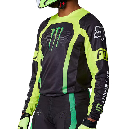 Polera Moto 180 Monster Negro/Verde Fox polera moto fox motocross