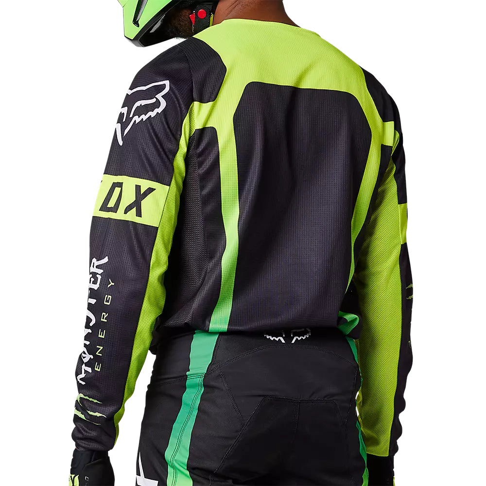 Polera Moto 180 Monster Negro/Verde Fox polera moto fox motocross