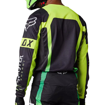 Polera Moto 180 Monster Negro/Verde Fox polera moto fox motocross