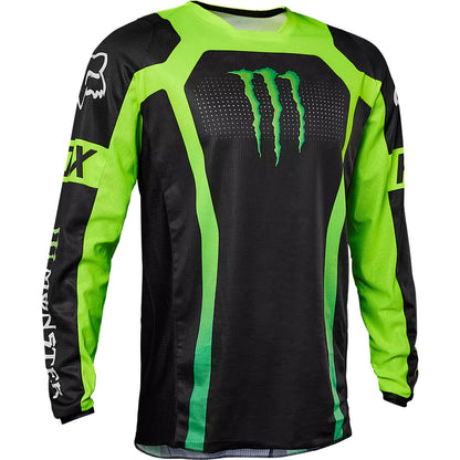 Polera Moto 180 Monster Negro/Verde Fox polera moto fox motocross