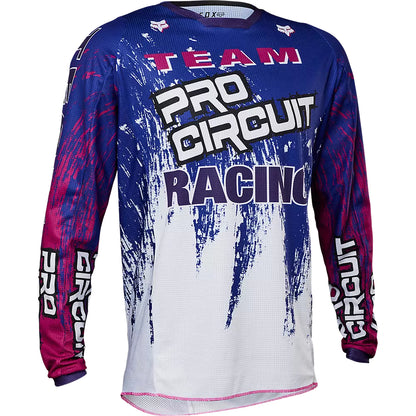 Polera Moto 180 Pro Circuit Blanco/Azul Fox polera moto fox motocross
