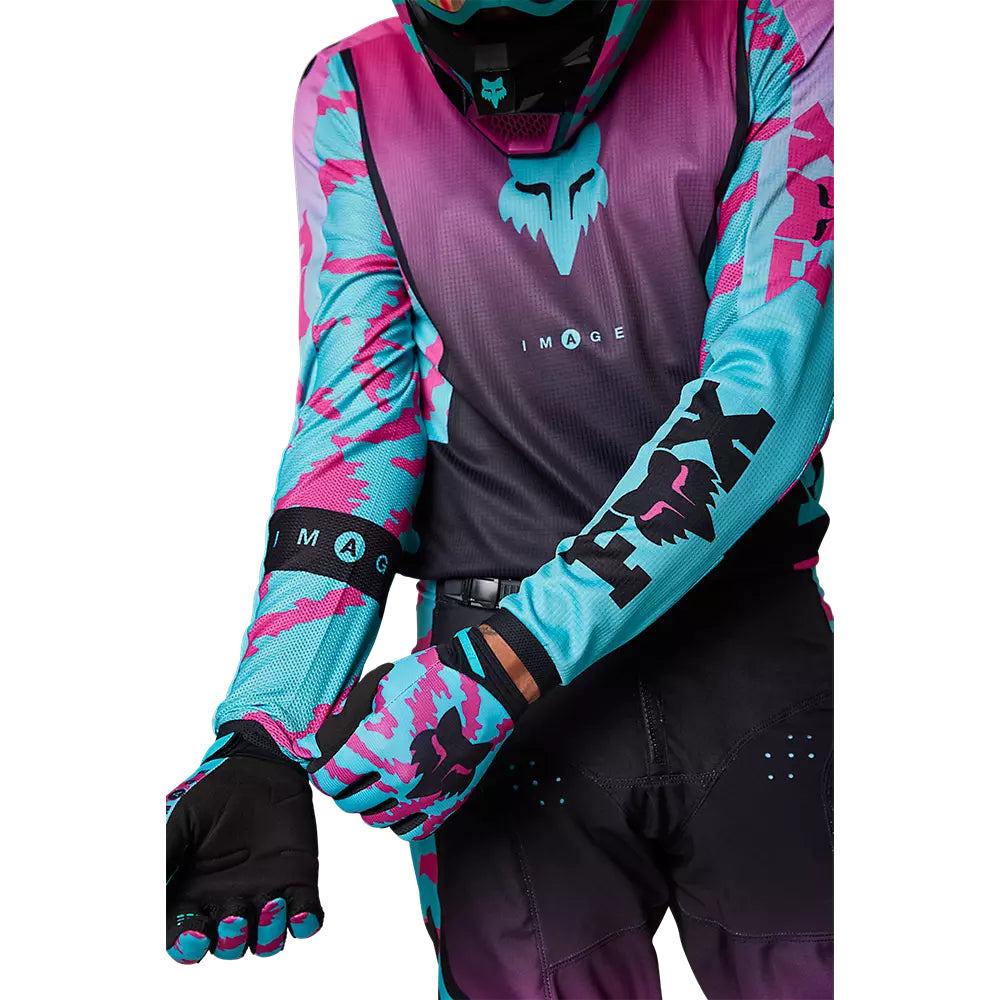 Polera Moto 180 Nuklr Celeste/Rosado Fox polera moto fox motocross