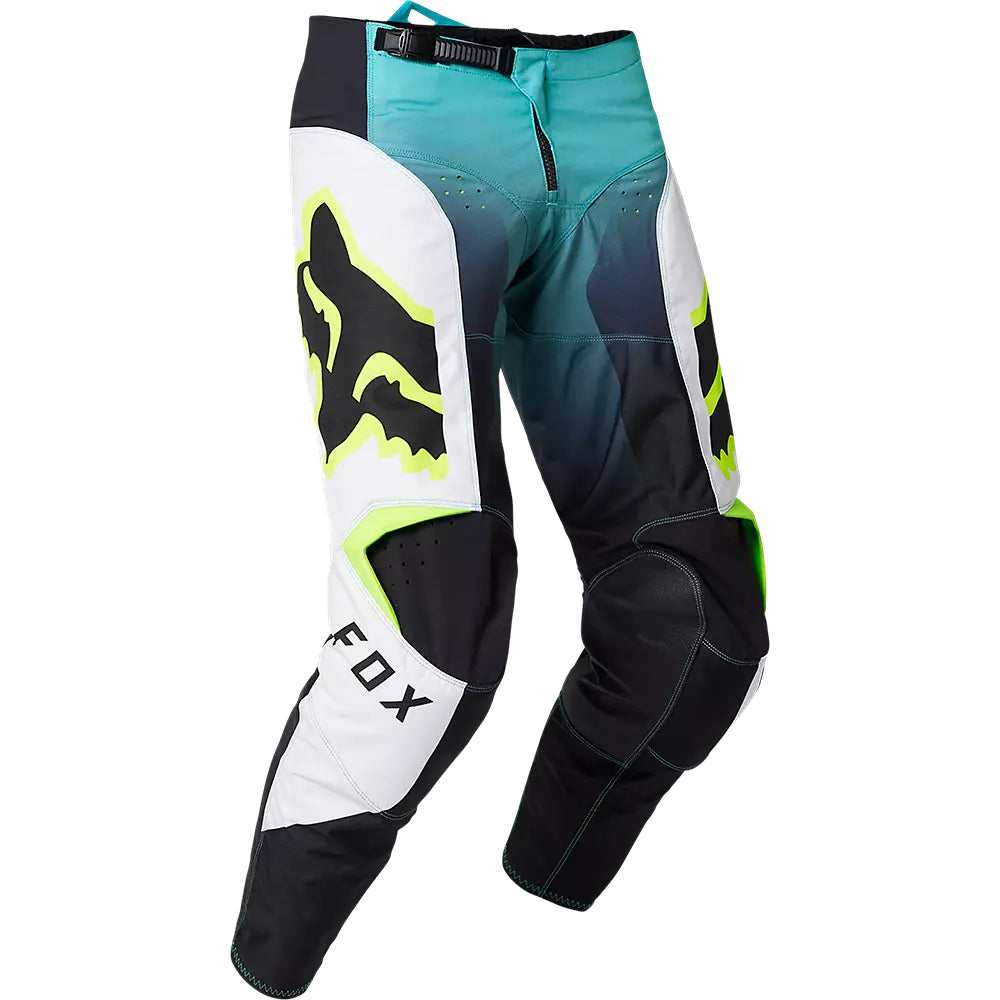 Pantalon Fox Moto 180 Leed para Moto Celeste/Blanco