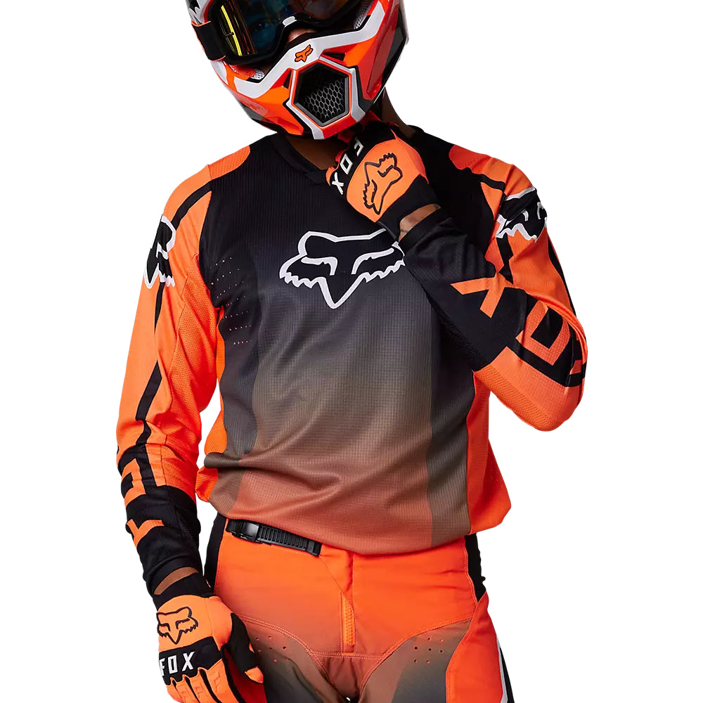 Polera Moto 180 Leed Naranjo/Negro Fox polera moto fox motocross
