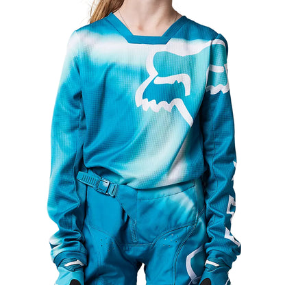 Polera Moto Niña 180 Toxsyk Celeste Fox polera moto fox motocross