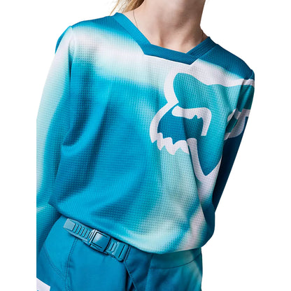 Polera Moto Niña 180 Toxsyk Celeste Fox polera moto fox motocross