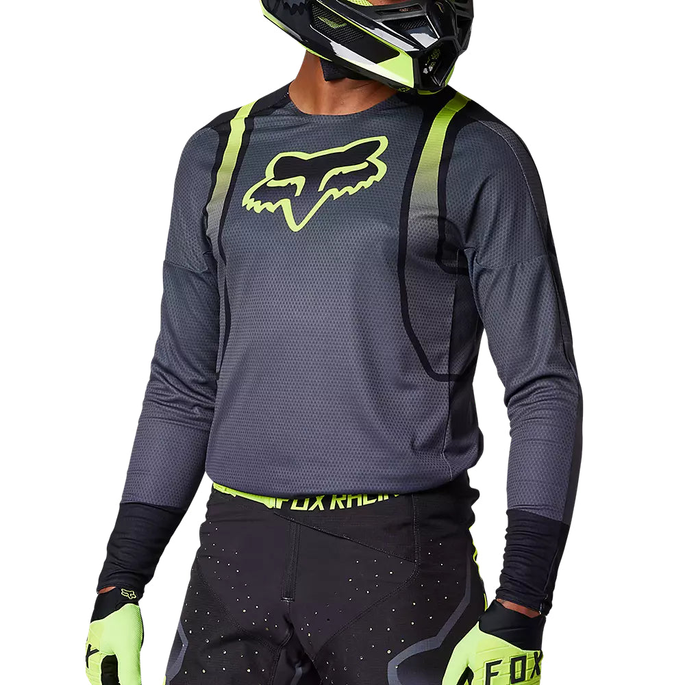 Polera Moto 360 Vizen Negro/Amarillo Fox polera moto fox motocross