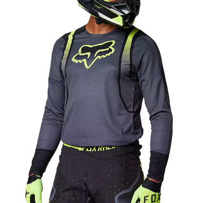 Polera Moto 360 Vizen Negro/Amarillo Fox polera moto fox motocross
