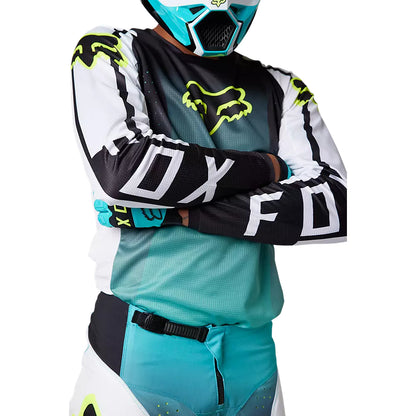 Polera Moto 180 Leed Celeste/Blanco Fox polera moto fox motocross