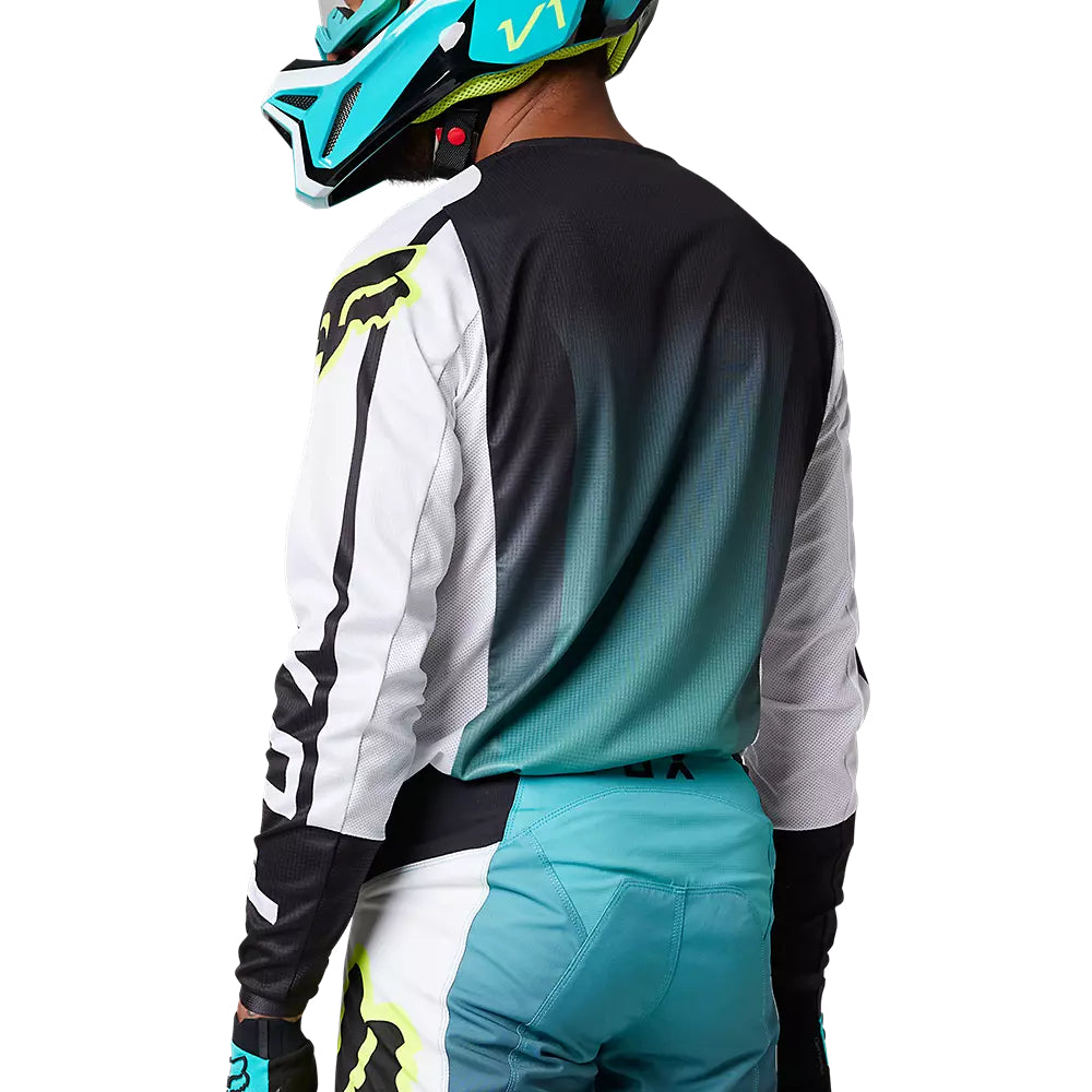 Polera Moto 180 Leed Celeste/Blanco Fox polera moto fox motocross