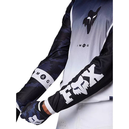 Polera Moto 180 Nuklr Azul/Blanco Fox polera moto fox motocross