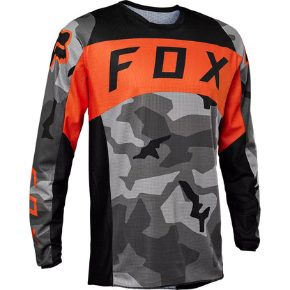 Polera Moto 180 BKNR Camo Gris/Naranjo Fox polera moto fox motocross