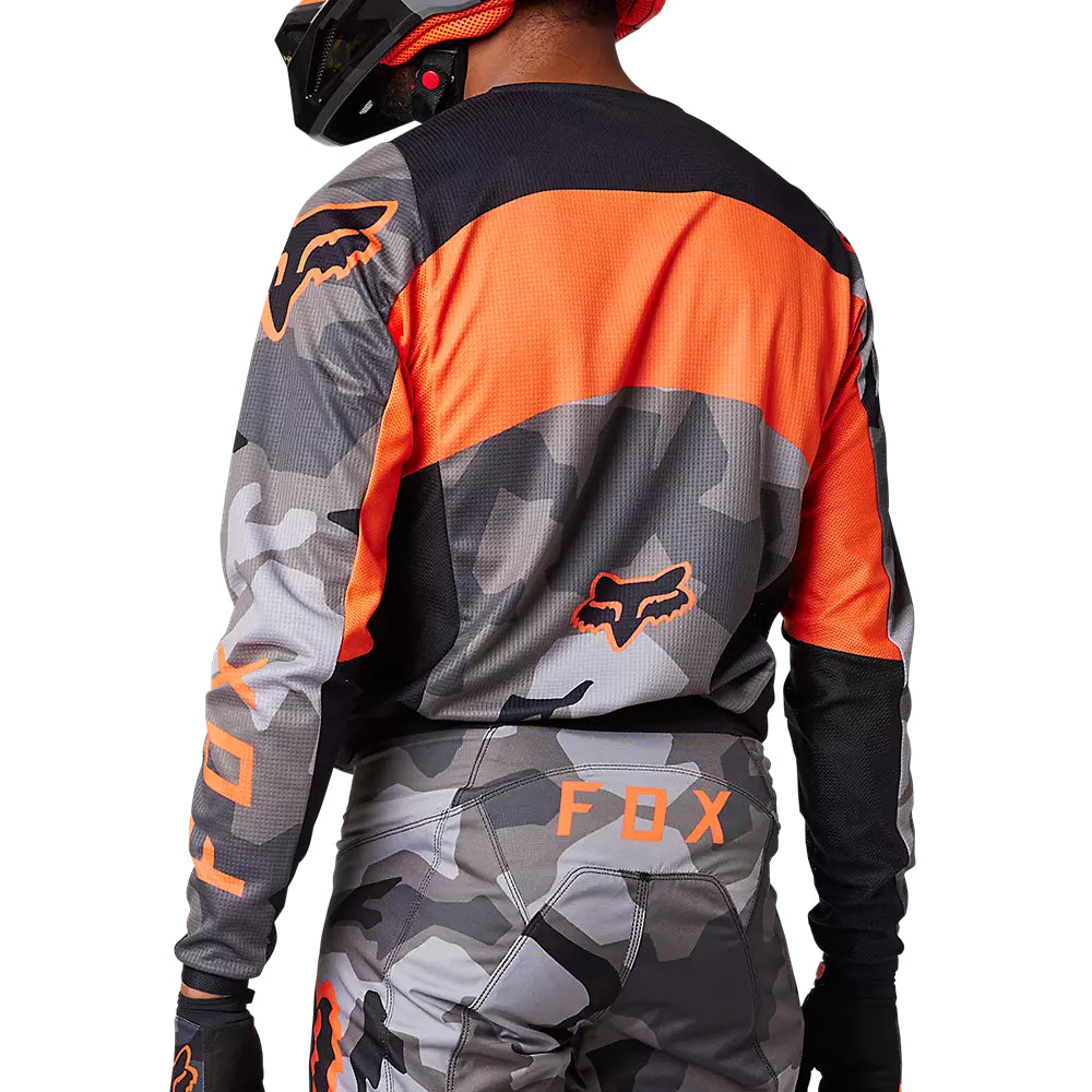 Polera Moto 180 BKNR Camo Gris/Naranjo Fox polera moto fox motocross