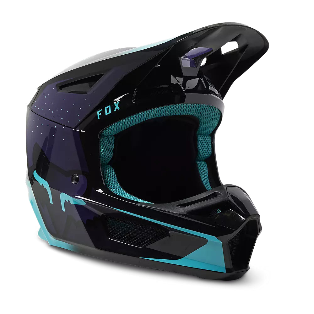 Casco Moto V2 Vizen Negro/Morado Fox